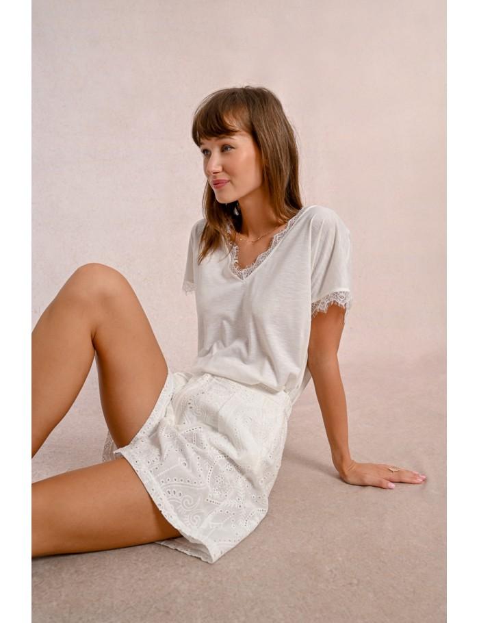 Lili Sidonio X Molly Bracken T Shirt Dentelé BLACK