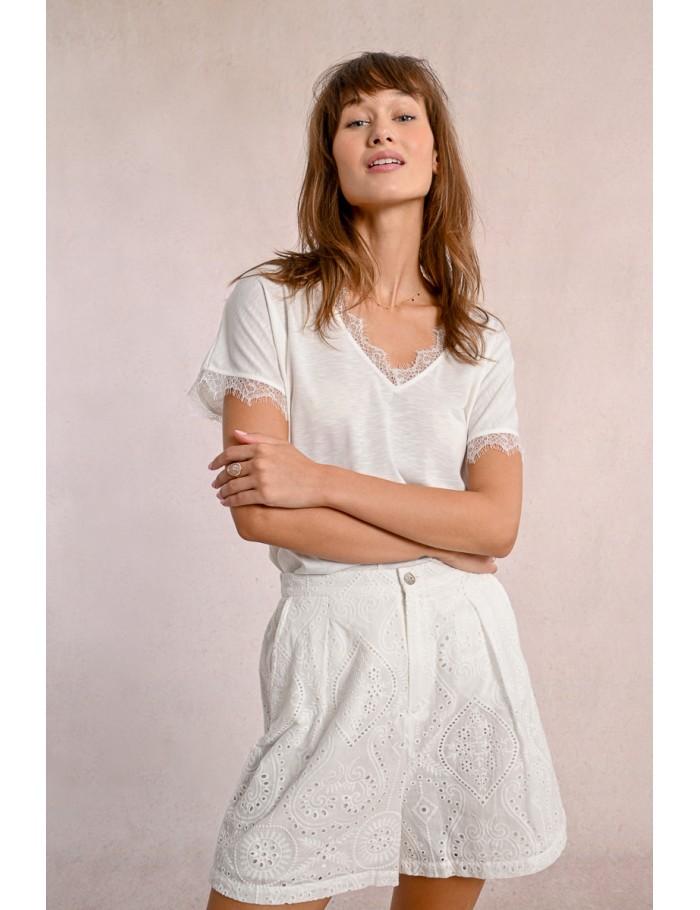 Lili Sidonio X Molly Bracken T Shirt Dentelé BLACK