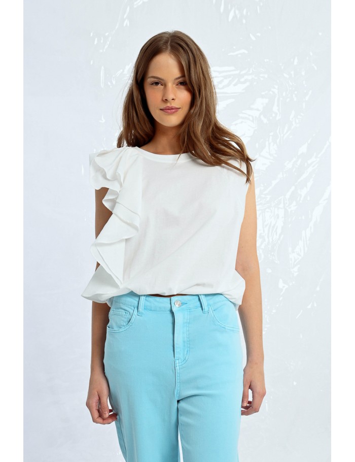 lili sidonio x molly bracken T shirt sweat WHITE