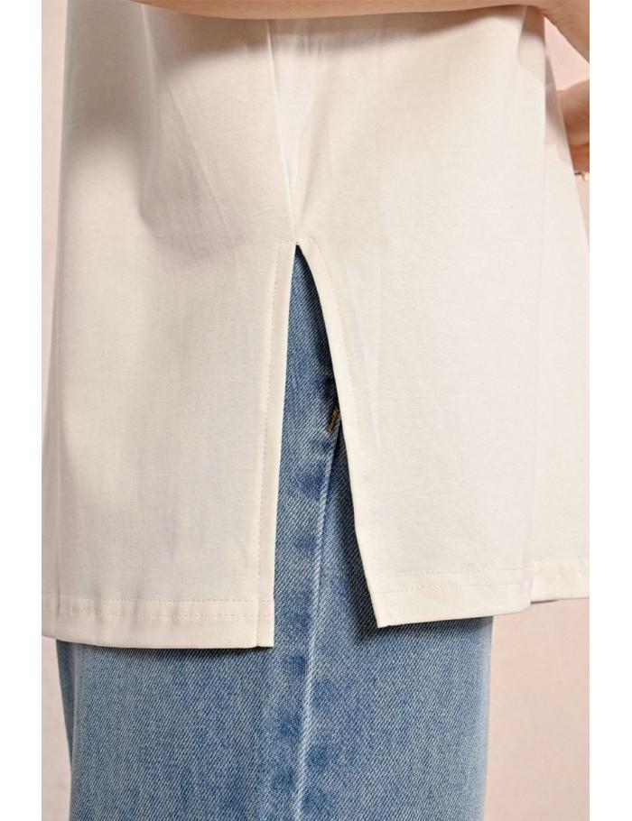 Lili Sidonio X Molly Bracken Tee Shirt Col V WHITE