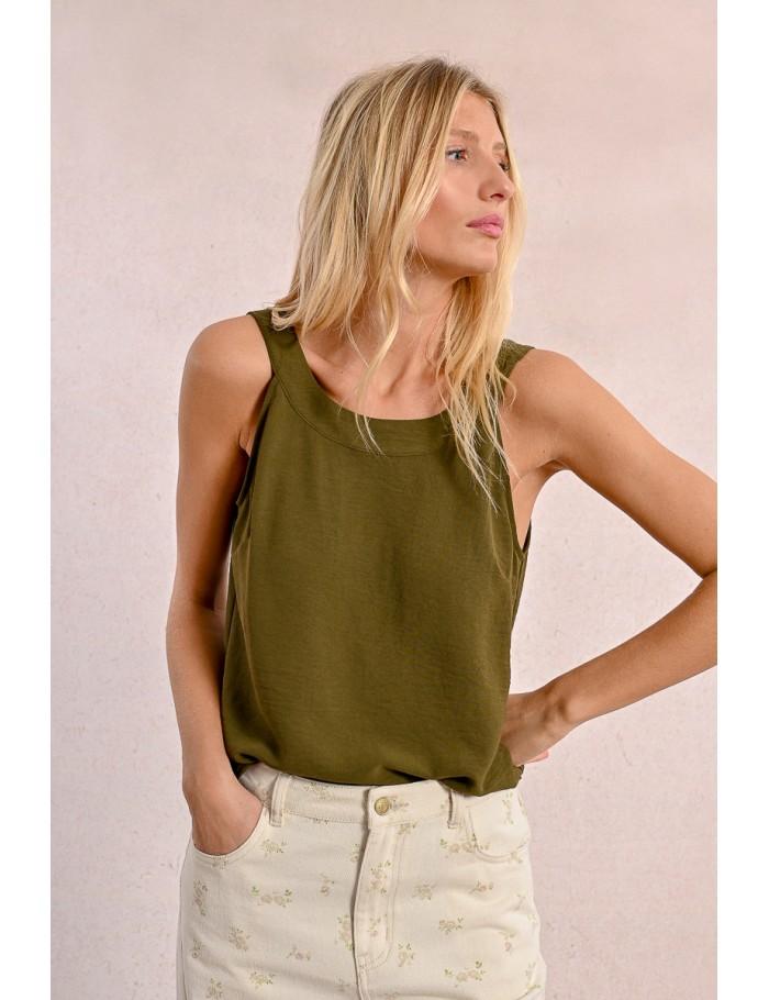 lili sidonio x molly bracken Top dos nu NAVY BLUE