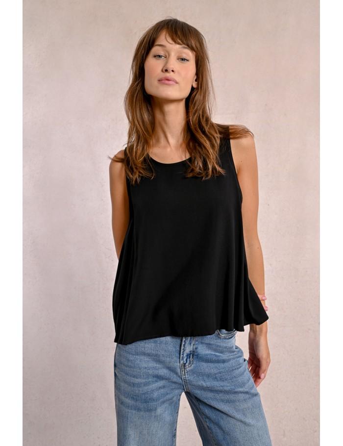 Lili Sidonio X Molly Bracken Top évasé BLACK