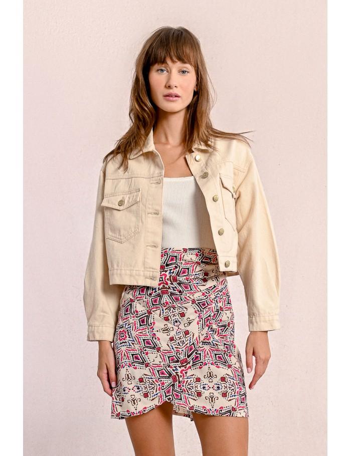 Lili Sidonio X Molly Bracken Veste Courte CRÈME