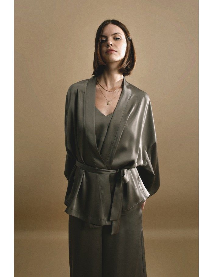 lili sidonio x molly bracken Veste kimono KAKI