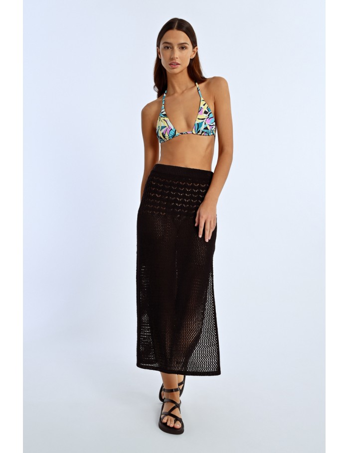 lili sidonio x molly bracken Longue jupe en maille ajourée BLACK lili sidonio x molly bracken Longue jupe en maille ajourée BLACK