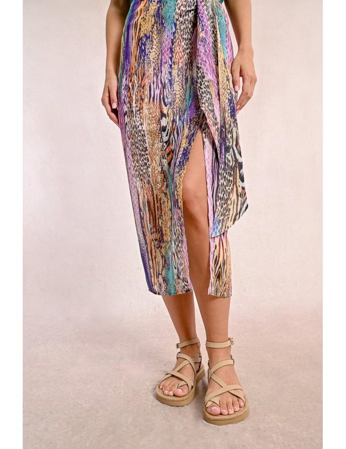 Lili Sidonio X Molly Bracken Longue Jupe Imprimée En Semi Transparence MULTICO PAOLA