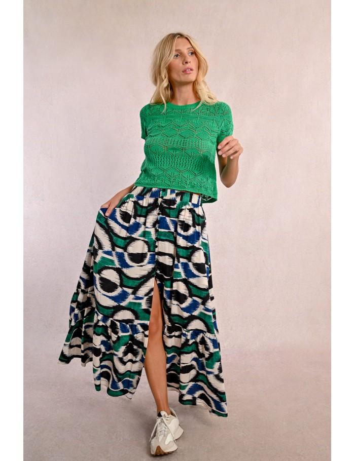 Lili Sidonio X Molly Bracken Longue Jupe Imprimée MULTICO CHARLIZE