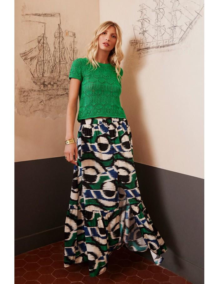 lili sidonio x molly bracken Longue jupe imprimée MULTICO CHARLIZE