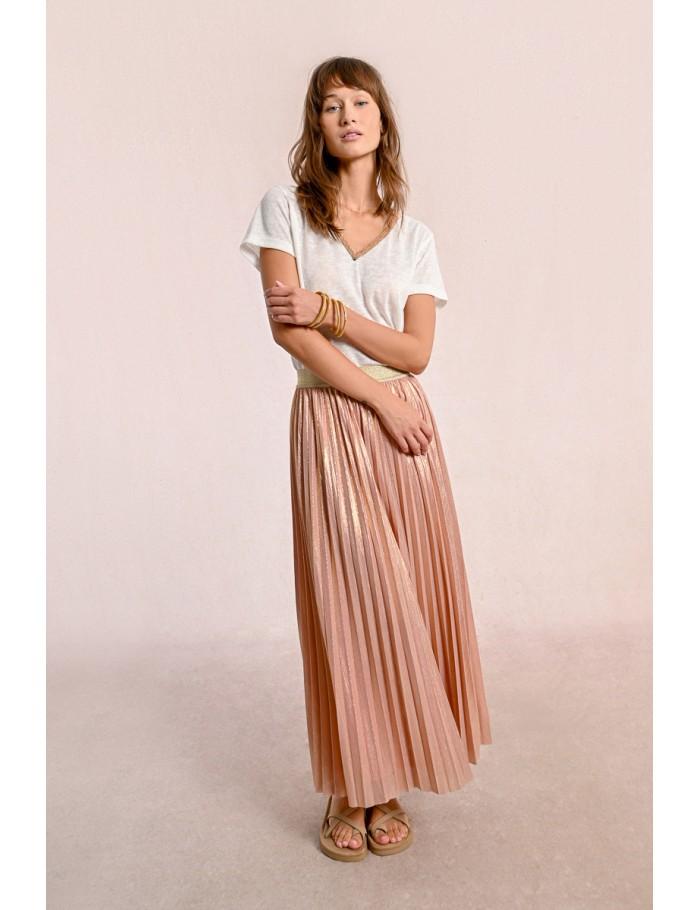 lili sidonio x molly bracken Longue jupe plissée et irisée OR