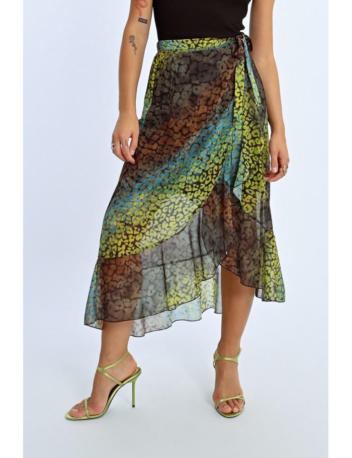 Lili Sidonio X Molly Bracken Longue Jupe Portefeuille BLACK COZUMEL