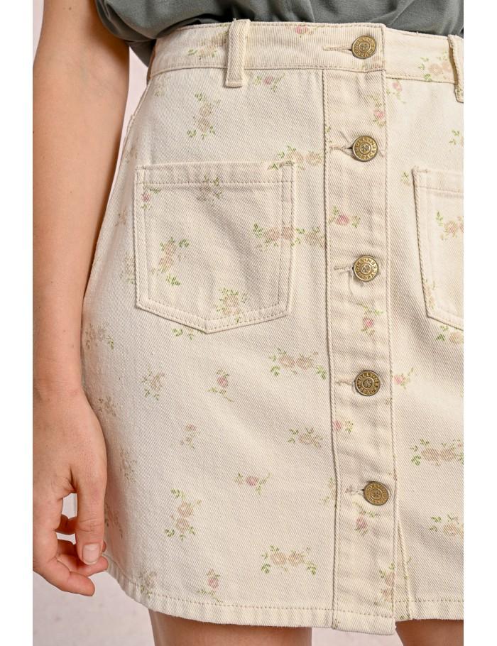 Lili Sidonio X Molly Bracken Mini Jupe Droite CRÈME