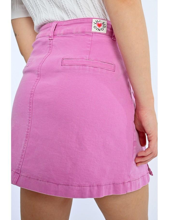 Lili Sidonio X Molly Bracken Mini Jupe En Jean MAUVE