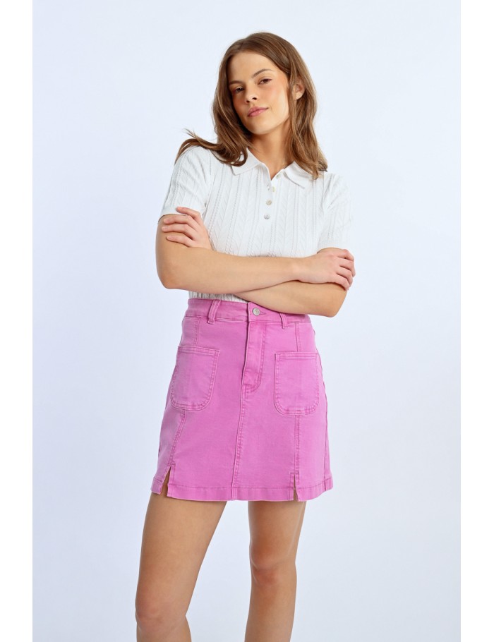 Lili Sidonio X Molly Bracken Mini Jupe En Jean MAUVE