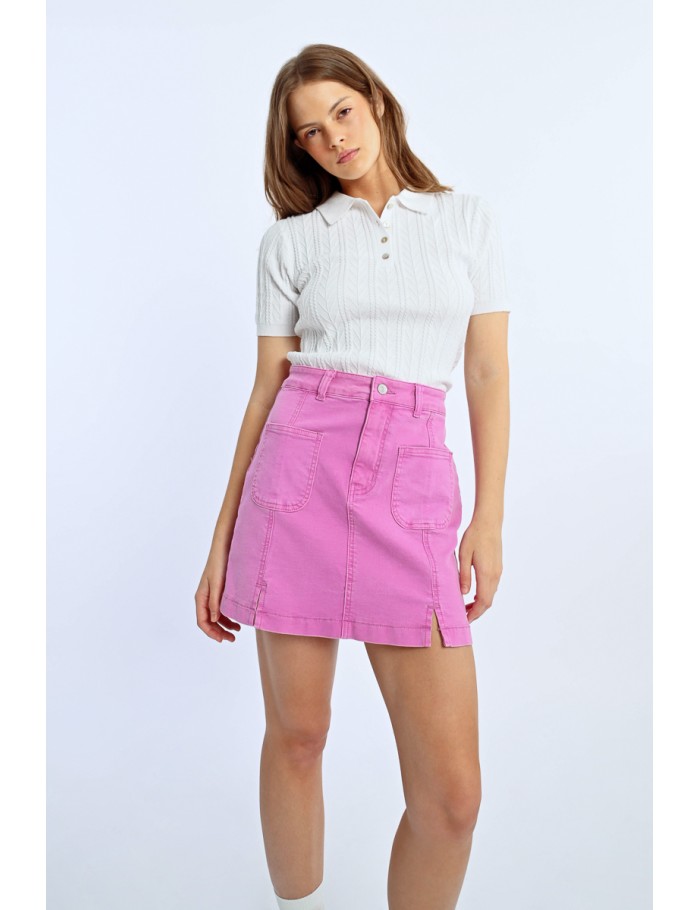 lili sidonio x molly bracken Mini jupe en jean MAUVE lili sidonio x molly bracken Mini jupe en jean MAUVE