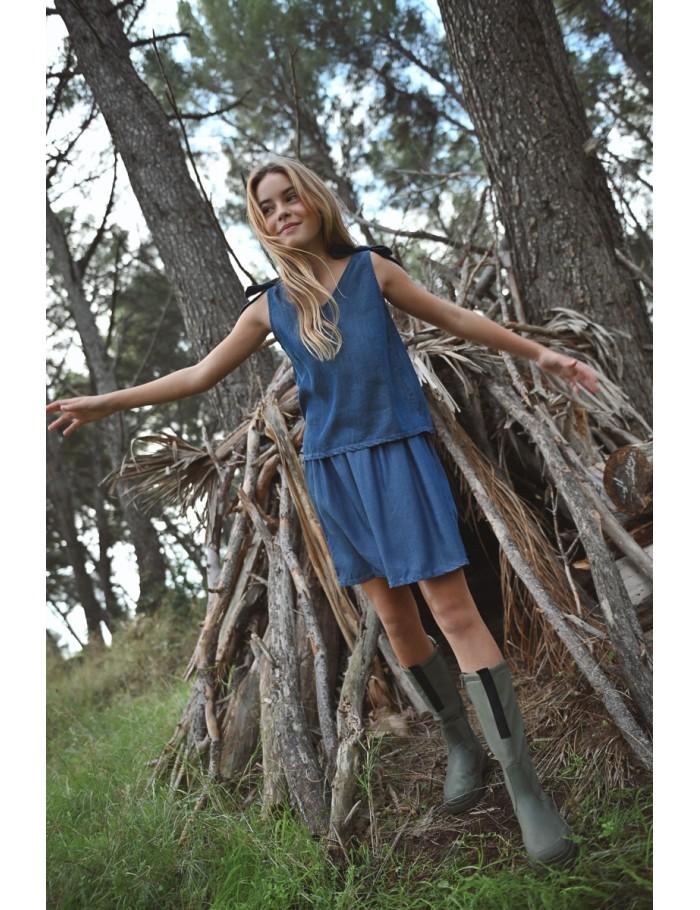 lili sidonio x molly bracken Mini Jupe en lyocell LIGHT BLUE DENIM lili sidonio x molly bracken Mini Jupe en lyocell LIGHT BLUE DENIM