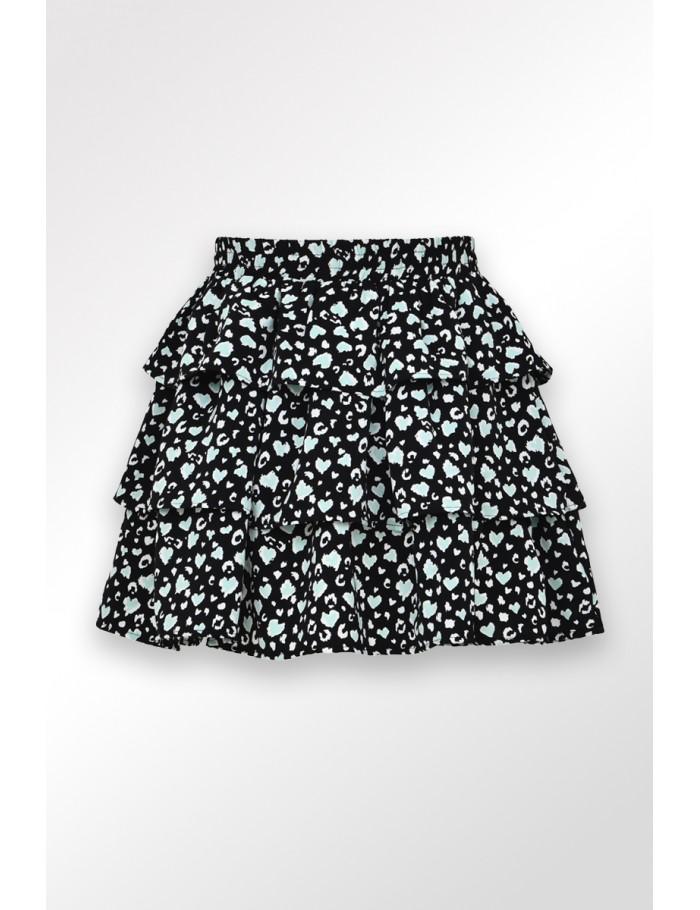 Lili Sidonio X Molly Bracken Mini Jupe Imprimée à Volants BLACK LISE