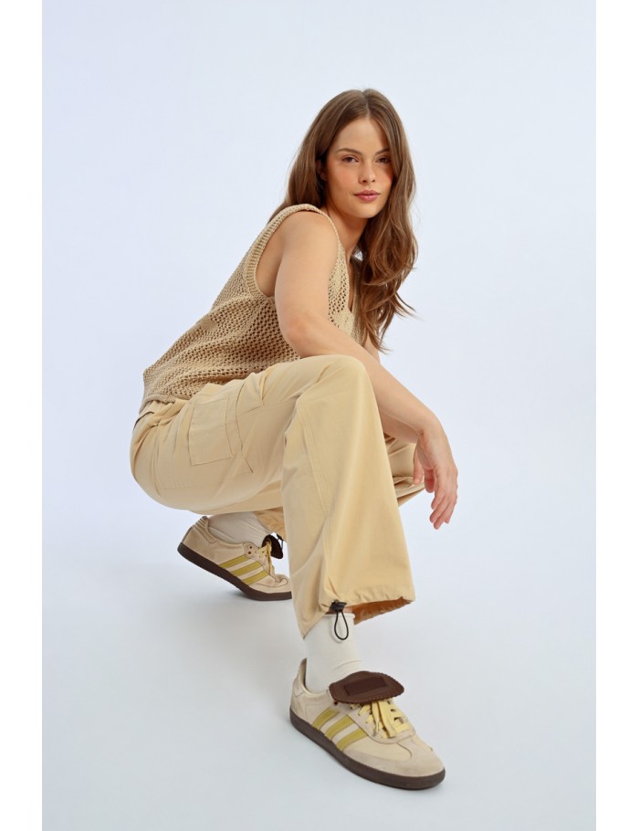 Lili Sidonio X Molly Bracken Pantalon Cargo LIGHT BEIGE