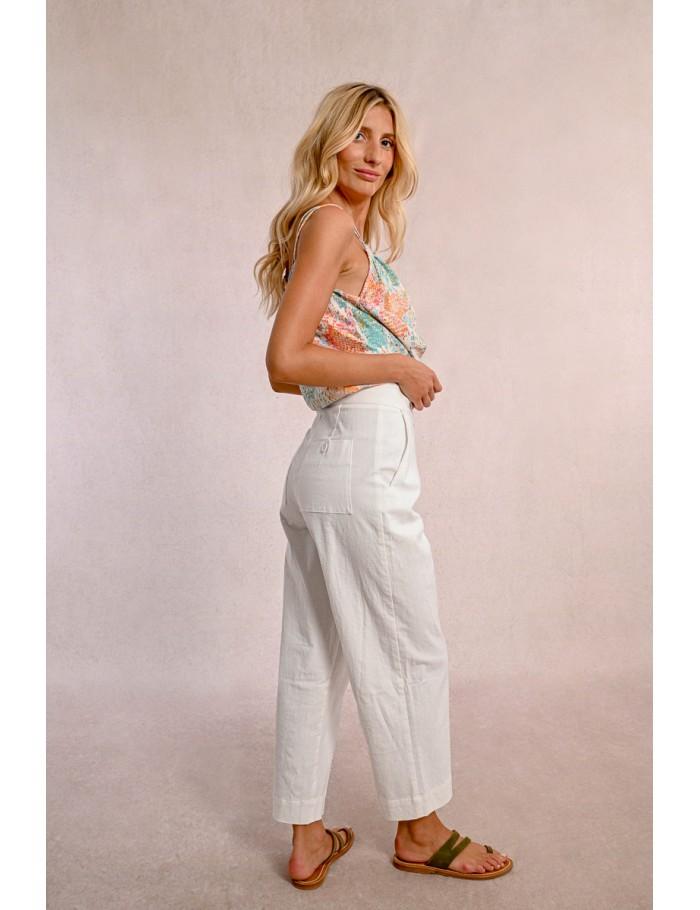 Lili Sidonio X Molly Bracken Pantalon Droit Taille Haute NAVY BLUE