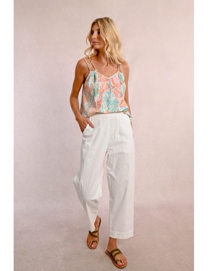 Lili Sidonio X Molly Bracken Pantalon Droit Taille Haute NAVY BLUE
