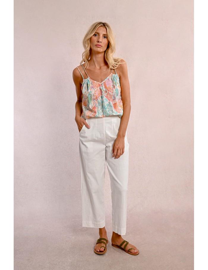 lili sidonio x molly bracken Pantalon droit taille haute NAVY BLUE lili sidonio x molly bracken Pantalon droit taille haute NAVY BLUE