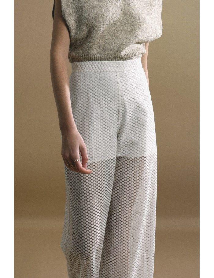 Lili Sidonio X Molly Bracken Pantalon En Dentelle WHITE
