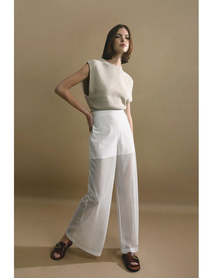 Lili Sidonio X Molly Bracken Pantalon En Dentelle WHITE