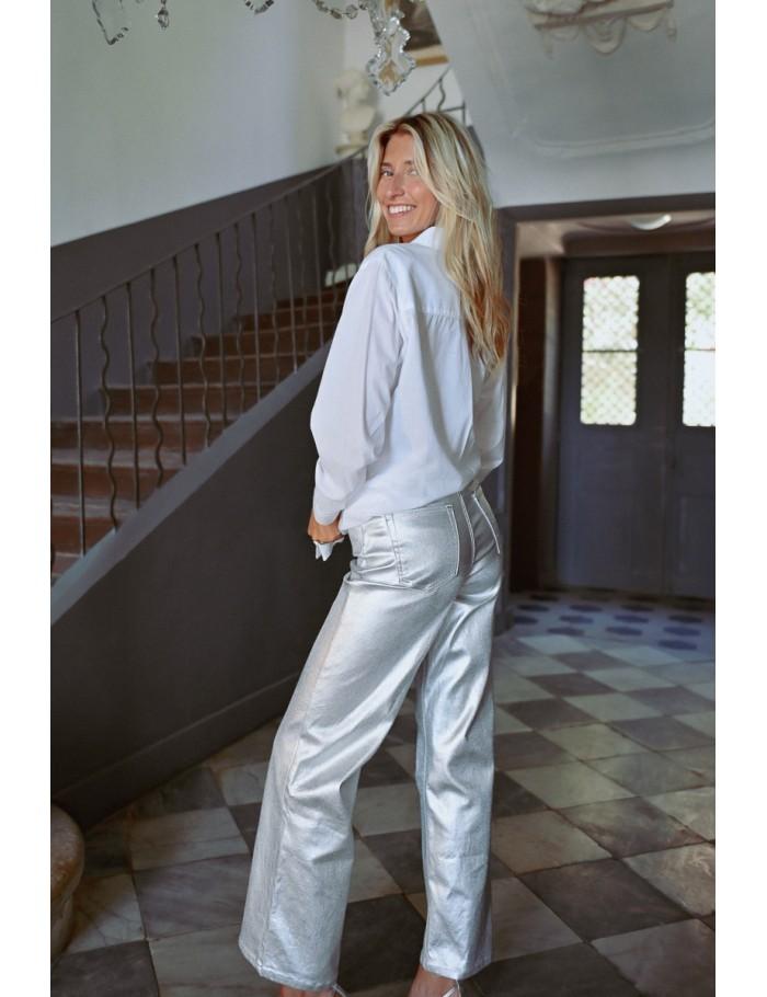 Lili Sidonio X Molly Bracken Pantalon Enduit GOLDEN BEIGE