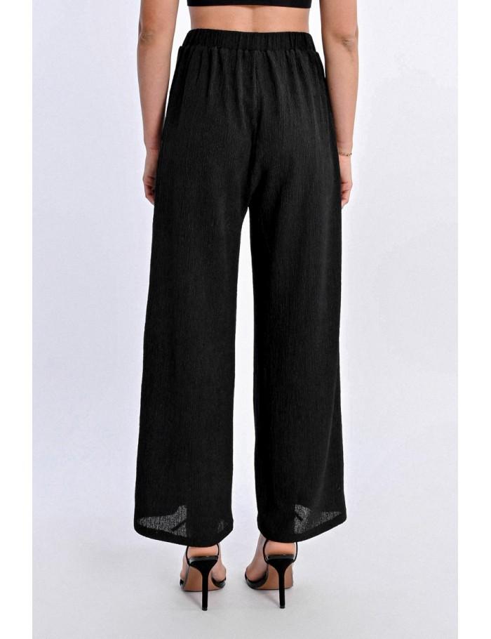 Lili Sidonio X Molly Bracken Pantalon Fluide En Semi Transparence BLACK