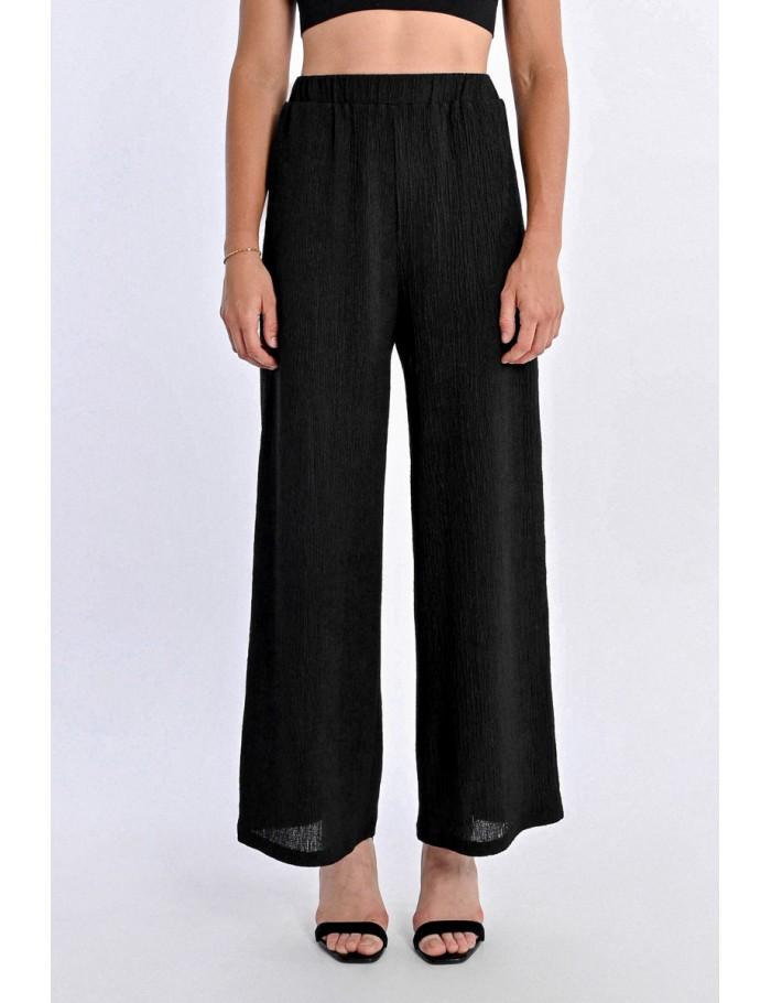 lili sidonio x molly bracken Pantalon fluide en semi transparence BLACK