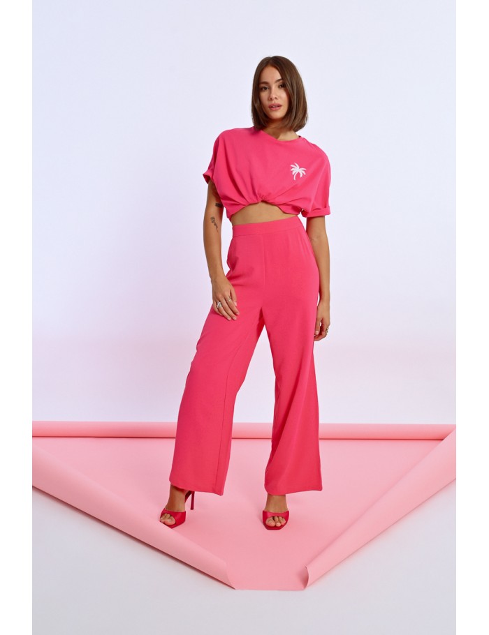 Lili Sidonio X Molly Bracken Pantalon Fluide Et Droit BLUE