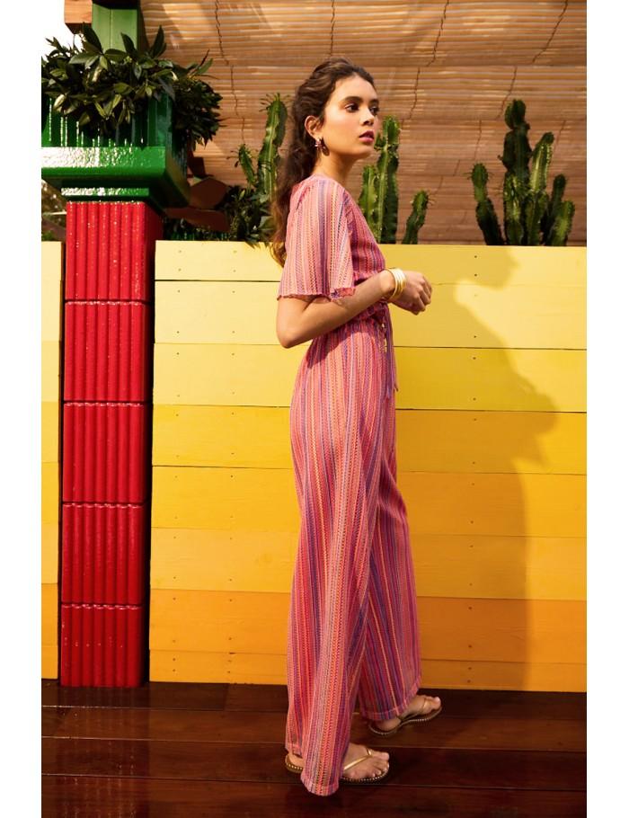 Lili Sidonio X Molly Bracken Pantalon Fluide Rayé MULTICOLOUR