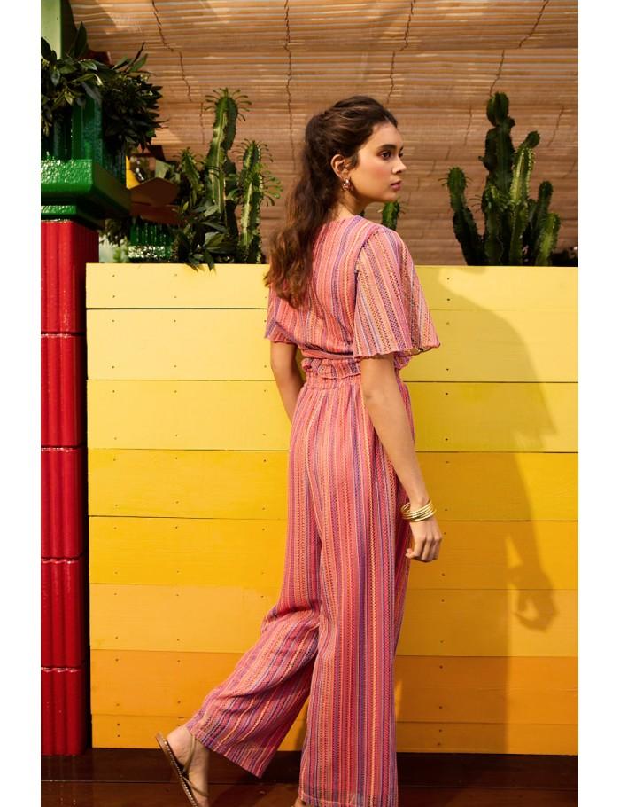 Lili Sidonio X Molly Bracken Pantalon Fluide Rayé MULTICOLOUR