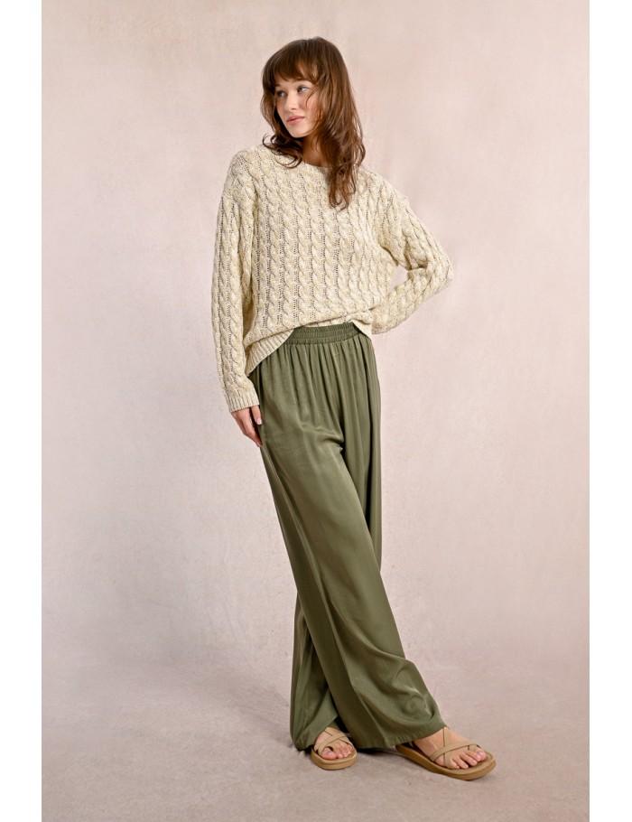 Lili Sidonio X Molly Bracken Pantalon Fluide Taille Haute PINK