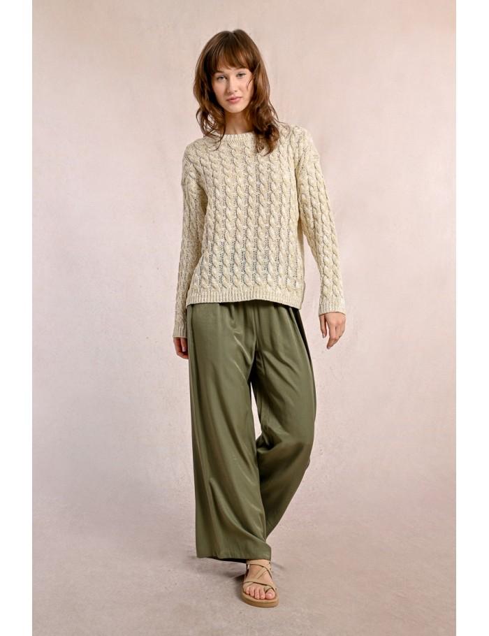 Lili Sidonio X Molly Bracken Pantalon Fluide Taille Haute PINK