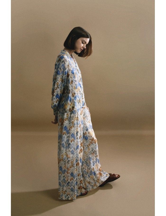 lili sidonio x molly bracken Pantalon graphique OFFWHITE VENICE BEACH