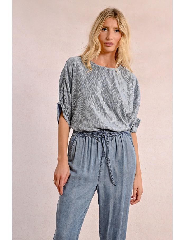Lili Sidonio X Molly Bracken Pantalon Jogpant En Tencel DENIM BLUE