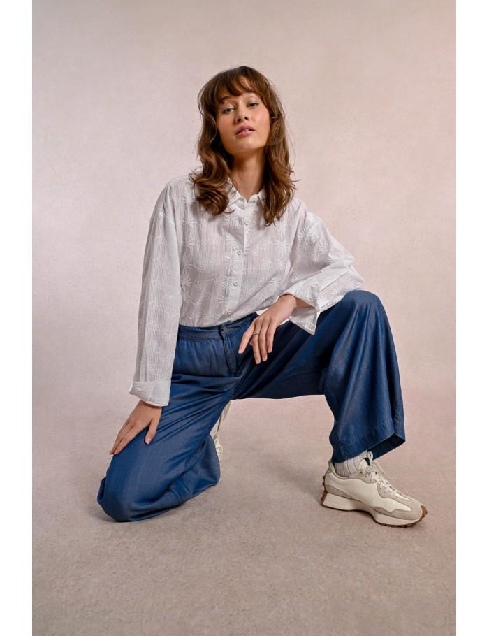 Lili Sidonio X Molly Bracken Pantalon Large En Lyocell DENIM BLUE