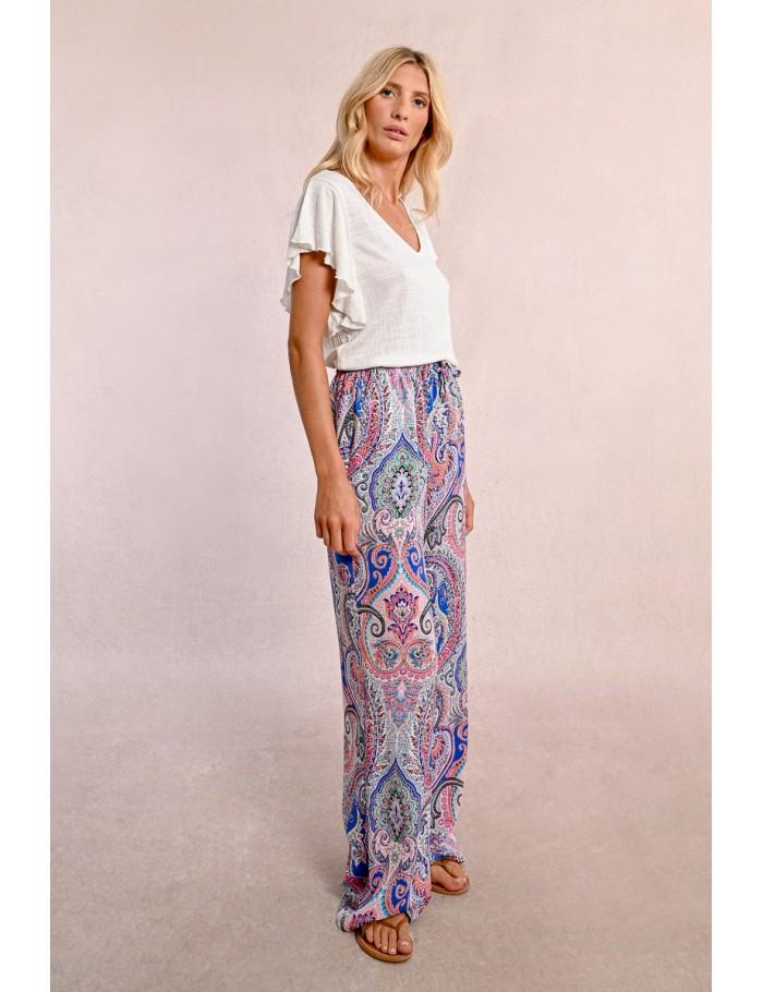 lili sidonio x molly bracken Pantalon large et fluide MULTICO AELIS