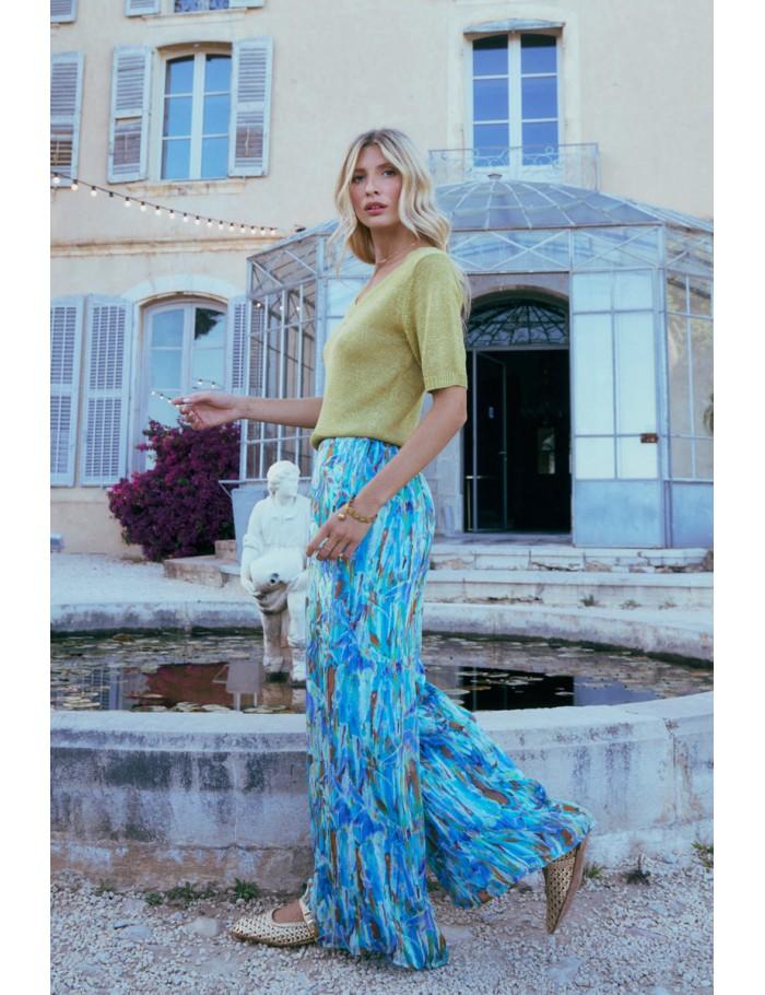 Lili Sidonio X Molly Bracken Pantalon Large Imprimé BLUE EDMEE