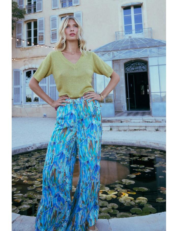Lili Sidonio X Molly Bracken Pantalon Large Imprimé BLUE EDMEE