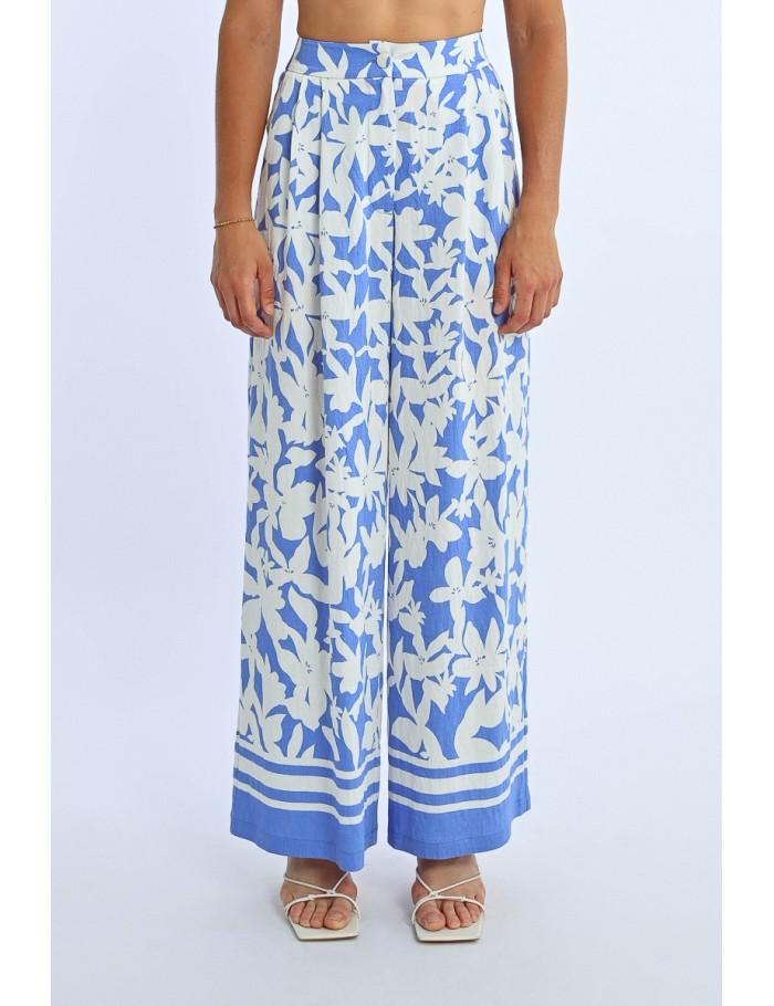 Lili Sidonio X Molly Bracken Pantalon Large Imprimé BLUE HOLBOX