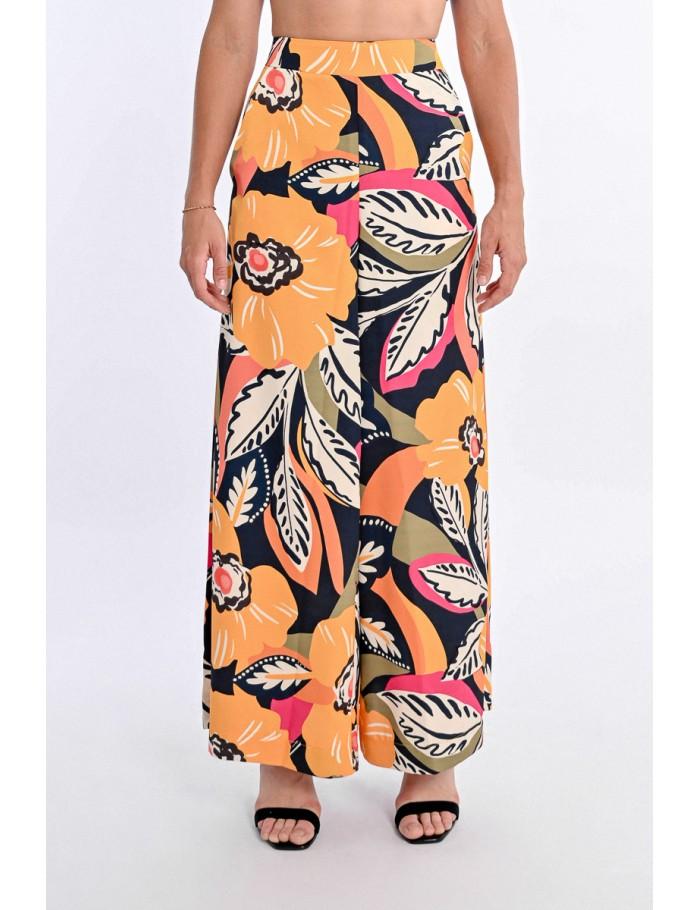 Lili Sidonio X Molly Bracken Pantalon Large Imprimé MANGO YELLOW JANE