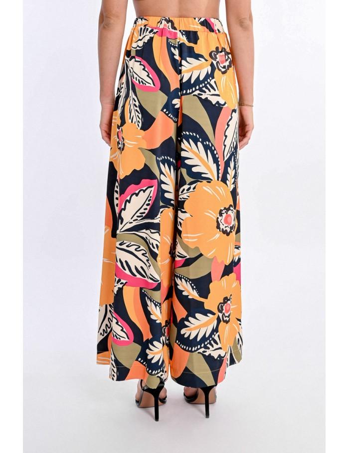 Lili Sidonio X Molly Bracken Pantalon Large Imprimé MANGO YELLOW JANE