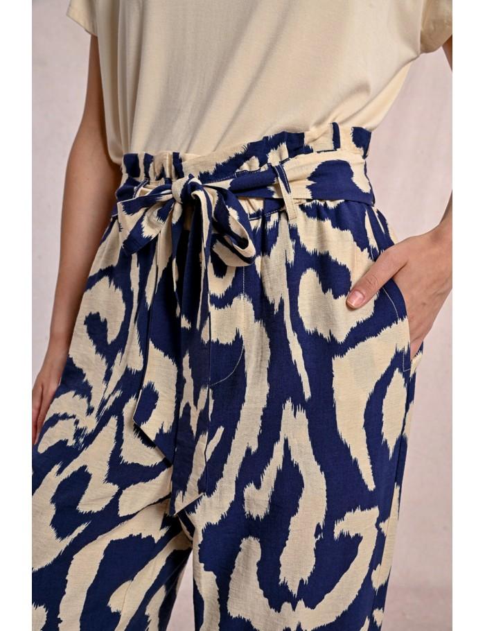 Lili Sidonio X Molly Bracken Pantalon Taille Paper Bag NAVY THAIS