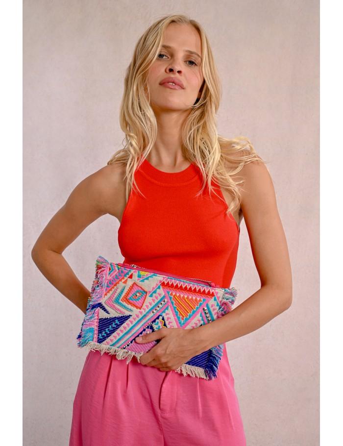 Lili Sidonio X Molly Bracken Pochette Colorée à Franges MULTICOLOUR
