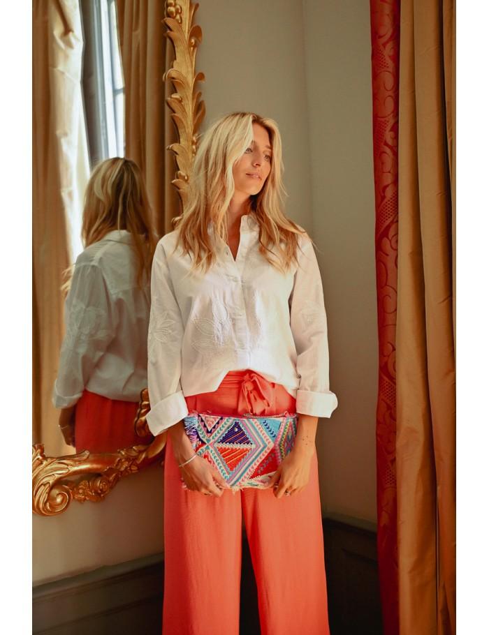 lili sidonio x molly bracken Pochette colorée à franges MULTICOLOUR