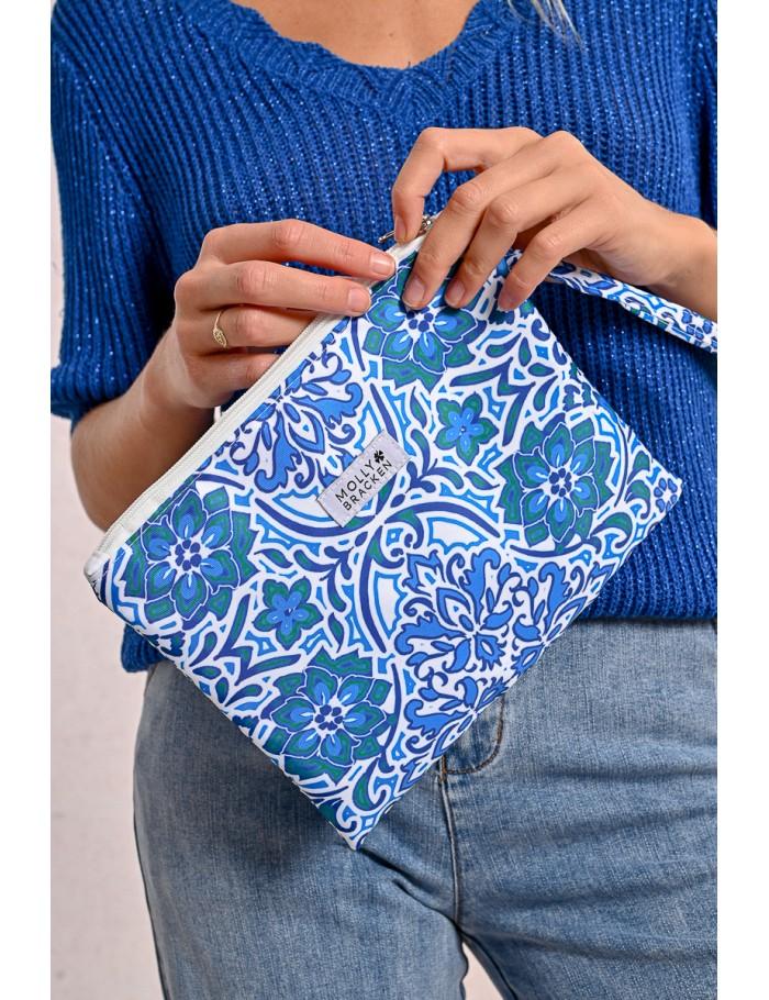 Lili Sidonio X Molly Bracken Pochette Imprimée BLUE ASHA