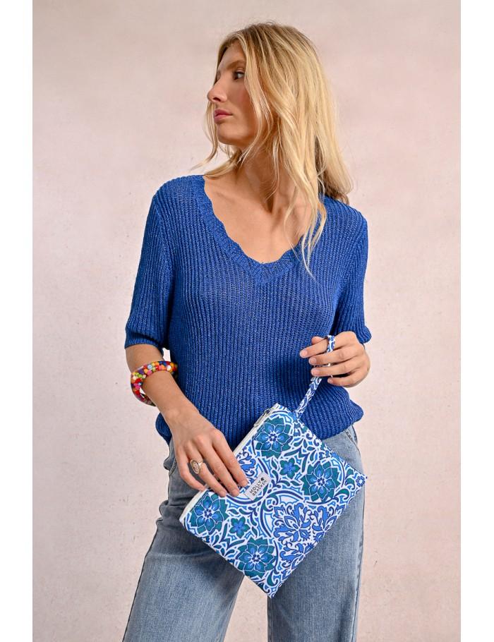 Lili Sidonio X Molly Bracken Pochette Imprimée BLUE ASHA