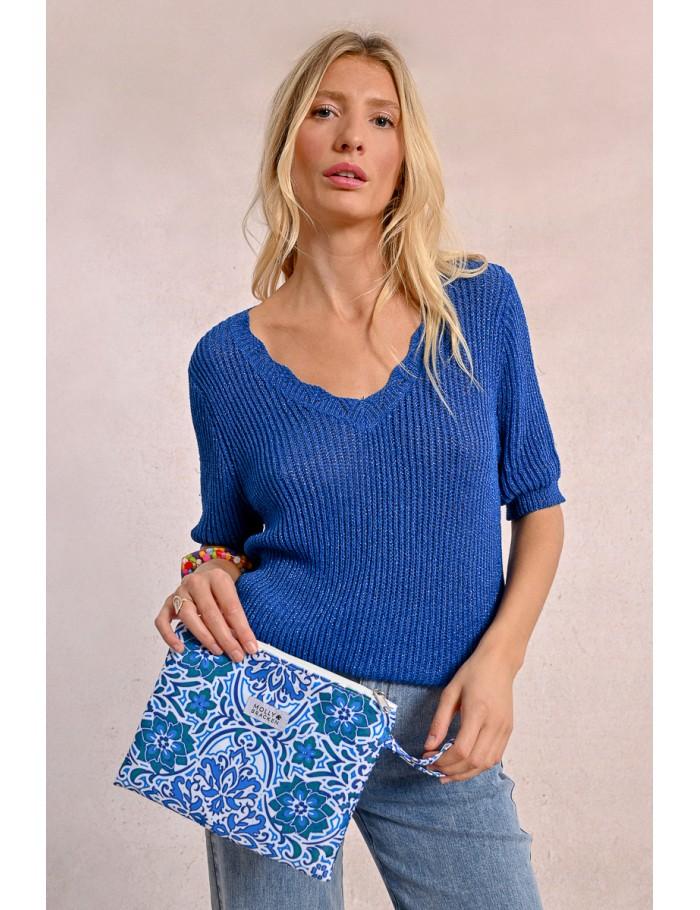 Lili Sidonio X Molly Bracken Pochette Imprimée BLUE ASHA