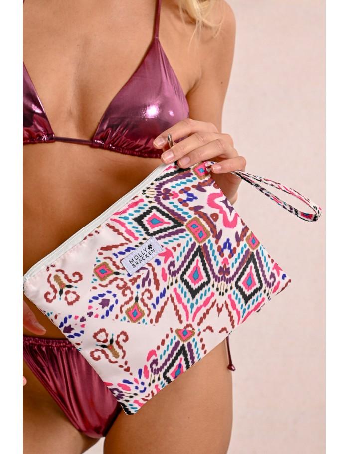 lili sidonio x molly bracken Pochette imprimée CREAM PADMA